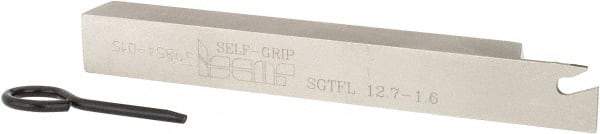 Iscar - SGTF, Left Hand Cut, 1.18" Max Workpc Diam, GFN, GFR Insert, Indexable Cutoff Toolholder - 1/2" Shank Width, 1/2" Shank Height, 4.3" OAL - Americas Industrial Supply