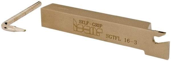Iscar - SGTF, Left Hand Cut, 1.38" Max Workpc Diam, GFN, GFR Insert, Indexable Cutoff Toolholder - 5/8" Shank Width, 5/8" Shank Height, 4-1/2" OAL - Americas Industrial Supply