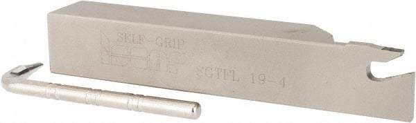Iscar - SGTF, Left Hand Cut, 2" Max Workpc Diam, GFN, GFR Insert, Indexable Cutoff Toolholder - 3/4" Shank Width, 3/4" Shank Height, 4-1/2" OAL - Americas Industrial Supply
