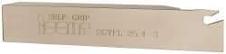 Iscar - SGTF, Left Hand Cut, 2-1/4" Max Workpc Diam, GFN, GFR Insert, Indexable Cutoff Toolholder - 1" Shank Width, 1" Shank Height, 5.9" OAL - Americas Industrial Supply