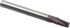 Carmex - 1/8-27 NPTF, 1/4" Cutting Diam, 3 Flute, Solid Carbide Helical Flute Thread Mill - Internal/External Thread, 0.39" LOC, 2-1/2" OAL, 1/4" Shank Diam - Americas Industrial Supply