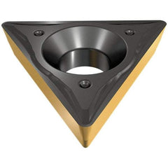 Iscar - TPMT322 Grade IC50M Carbide Turning Insert - Uncoated, 60° Triangle, 3/8" Inscr Circle, 1/8" Thick, 1/32" Corner Radius - Americas Industrial Supply