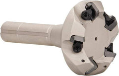 Iscar - 45° Lead Angle, 81.2mm Max Cut Diam, 63mm Min Cut Diam, 6.5mm Max Depth of Cut, Indexable Chamfer and Angle End Mill - 5 Inserts, SE.N/R 12.. Insert Style, 140mm Overall Length, Taper Shank - Americas Industrial Supply