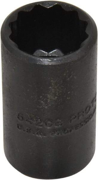 Proto - 5/8", 1/2" Drive, Standard Hand Socket - 12 Points, 1-1/2" OAL, Alloy Steel, Black Finish - Americas Industrial Supply