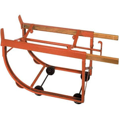 Wesco Industrial Products - 1,000 Lb Load Capacity, 30 & 55 Gal Drum Cradle - 19" Wide x 25-1/2" High, 4 Steel Wheels - Americas Industrial Supply