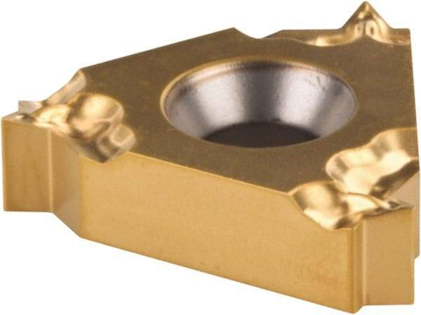Iscar - 16IR Internal Right Hand 12 UN Laydown Threading Insert - Grade IC250, TiN Coated Carbide, 9.53mm Inscribed Circle - Americas Industrial Supply