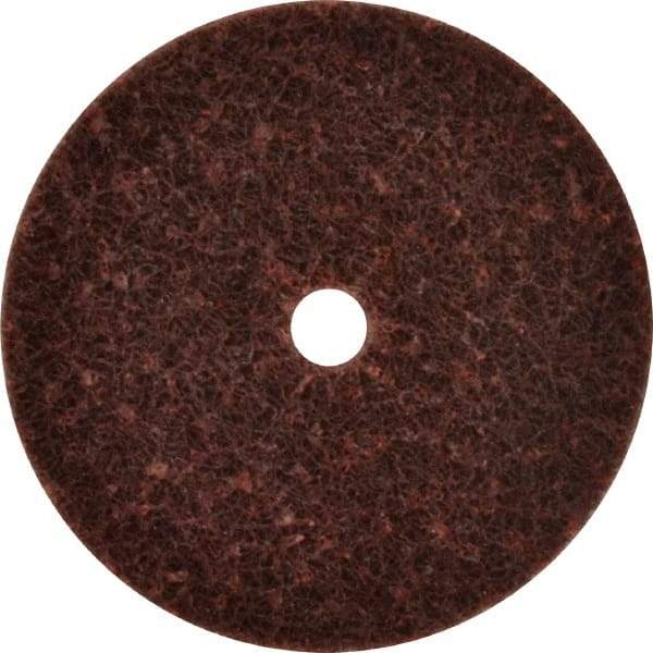 3M - 3" Diam, 1/4" Face Width, 3/8" Center Hole, Medium Grade, Aluminum Oxide Deburring Wheel - Unitized, Medium Density 5 Grade, 12,500 RPM - Americas Industrial Supply