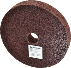 3M - 6" Diam, 1" Face Width, 1" Center Hole, Medium Grade, Aluminum Oxide Deburring Wheel - Unitized, Medium Density 5 Grade, 6,000 RPM - Americas Industrial Supply