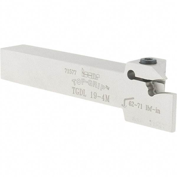 Iscar - TGD, External, Left Hand, 0.683" Max Depth of Cut, 0.157 to 0.197" Groove Width, Indexable Grooving Tool Holder - TGM... Insert Compatibility, 3/4" Shank Height, 3/4" Shank Width, 5" OAL - Americas Industrial Supply
