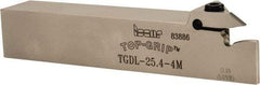Iscar - TGD, External, Left Hand, 0.59" Max Depth of Cut, 0.157 to 0.197" Groove Width, Indexable Grooving Tool Holder - TGM... Insert Compatibility, 1" Shank Height, 1" Shank Width, 5-1/2" OAL - Americas Industrial Supply
