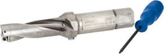 Iscar - 2.63" Max Drill Depth, 3xD, 7/8" Diam, Indexable Insert Drill - 2 Inserts, 1" Shank Diam, Straight Shank - Americas Industrial Supply