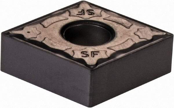 Iscar - CNGG431 SF Grade IC907 Carbide Turning Insert - TiN/TiAlN Finish, 80° Diamond, 1/2" Inscr Circle, 3/16" Thick, 1/64" Corner Radius - Americas Industrial Supply