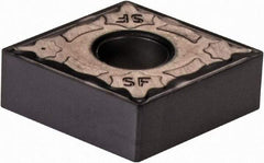 Iscar - CNGG431 SF Grade IC907 Carbide Turning Insert - TiN/TiAlN Finish, 80° Diamond, 1/2" Inscr Circle, 3/16" Thick, 1/64" Corner Radius - Americas Industrial Supply
