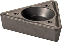 Iscar - TPMT2-2 Grade IC20 Carbide Turning Insert - Uncoated, 60° Triangle, 1/4" Inscr Circle, 3/32" Thick, 1/32" Corner Radius - Americas Industrial Supply
