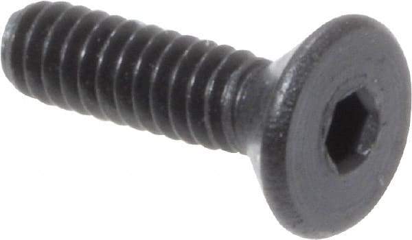 Value Collection - #0-80 UNF Hex Socket Drive, 82° Flat Screw - Alloy Steel, Black Oxide Finish, Fully Threaded, 1/4" OAL - Americas Industrial Supply