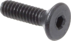 Value Collection - #0-80 UNF Hex Socket Drive, 82° Flat Screw - Alloy Steel, Black Oxide Finish, Fully Threaded, 1/4" OAL - Americas Industrial Supply