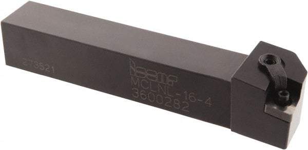 Iscar - MCLN, Left Hand Cut, 5° Lead Angle, 1" Shank Height x 1" Shank Width, Negative Rake Indexable Turning Toolholder - 6" OAL, CN..43.. Insert Compatibility, Series Isoturn - Americas Industrial Supply