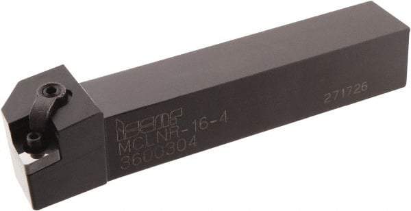 Iscar - MCLN, Right Hand Cut, 5° Lead Angle, 1" Shank Height x 1" Shank Width, Negative Rake Indexable Turning Toolholder - 6" OAL, CN..43.. Insert Compatibility, Series Isoturn - Americas Industrial Supply