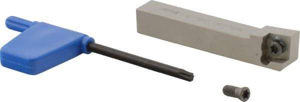 Iscar - SCLC, Right Hand Cut, 3/8" Shank Height x 3/8" Shank Width, Neutral Rake Indexable Turning Toolholder - 2-1/2" OAL, CC.T 3 Insert Compatibility, Series Isoturn - Americas Industrial Supply