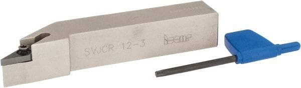Iscar - SVJC, Right Hand Cut, 3° Lead Angle, 3/4" Shank Height x 3/4" Shank Width, Neutral Rake Indexable Turning Toolholder - 4-1/2" OAL, VB..33. Insert Compatibility, Series Isoturn - Americas Industrial Supply