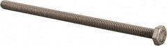 Value Collection - 1/4-20 UNC, 5" Length Under Head Hex Head Cap Screw - Fully Threaded, Grade 316 Stainless Steel, Uncoated, 7/16" Hex - Americas Industrial Supply