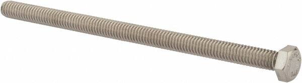 Value Collection - 5/16-18 UNC, 5-1/2" Length Under Head Hex Head Cap Screw - Fully Threaded, Grade 316 Stainless Steel, Uncoated, 1/2" Hex - Americas Industrial Supply