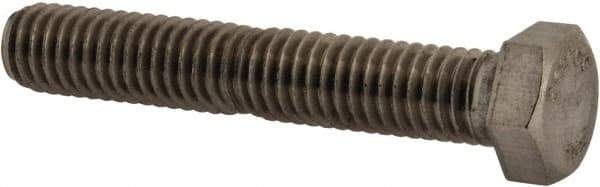 Value Collection - 3/8-16 UNC, 2-1/4" Length Under Head Hex Head Cap Screw - Fully Threaded, Grade 316 Stainless Steel, Uncoated, 9/16" Hex - Americas Industrial Supply