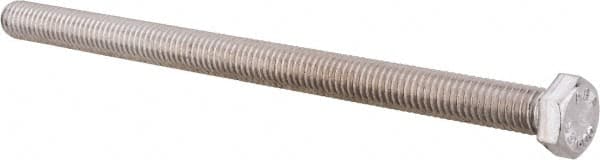 Value Collection - 3/8-16 UNC, 6" Length Under Head Hex Head Cap Screw - Fully Threaded, Grade 316 Stainless Steel, Uncoated, 9/16" Hex - Americas Industrial Supply