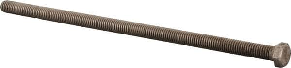 Value Collection - 3/8-16 UNC, 9" Length Under Head Hex Head Cap Screw - Fully Threaded, Grade 316 Stainless Steel, Uncoated, 9/16" Hex - Americas Industrial Supply