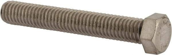 Value Collection - 7/16-14 UNC, 3" Length Under Head Hex Head Cap Screw - Fully Threaded, Grade 316 Stainless Steel, Uncoated, 5/8" Hex - Americas Industrial Supply
