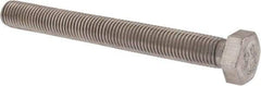 Value Collection - 7/8-9 UNC, 8" Length Under Head Hex Head Cap Screw - Fully Threaded, Grade 316 Stainless Steel, Uncoated, 1-5/16" Hex - Americas Industrial Supply