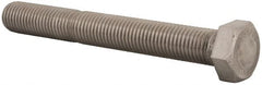 Value Collection - 1-8 UNC, 8" Length Under Head Hex Head Cap Screw - Fully Threaded, Grade 316 Stainless Steel, Uncoated, 1-1/2" Hex - Americas Industrial Supply