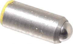 Gibraltar - 0.284" Body Length x 1/8" Body Diam, 2 Lb Init to 5 Lb Final End Force, Stainless Steel Press Fit Ball Plunger - 0.093" Ball Diam, 0.035" Max Ball Reach, +0.0010; +0.0020" Tolerance - Americas Industrial Supply