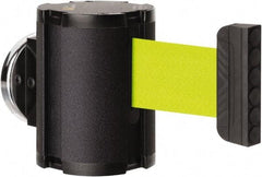 Lavi Industries - 3-1/2" High x 2-1/2" Long x 2-1/2" Wide Magnetic Wall Mount Barrier - Aluminum, Powdercoat Finish, Black, Use with Magnetic Wall Mount Barriers - Americas Industrial Supply