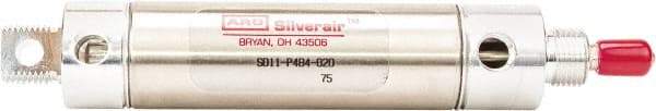 ARO/Ingersoll-Rand - 1" Stroke x 1-1/2" Bore Double Acting Air Cylinder - 1/8 Port, 7/16-20 Rod Thread, 200 Max psi, -40 to 160°F - Americas Industrial Supply