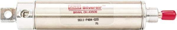 ARO/Ingersoll-Rand - 3" Stroke x 1-1/2" Bore Single Acting Air Cylinder - 1/8 Port, 7/16-20 Rod Thread, 200 Max psi, -40 to 160°F - Americas Industrial Supply