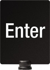 Lavi Industries - 14" High x 11" Long x 11" Wide Barrier Sign Frame - PVC, Sintra Finish, Black, Use with Tempest - Americas Industrial Supply
