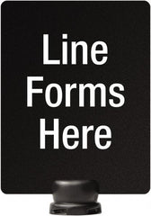 Lavi Industries - 14" High x 11" Long x 11" Wide Barrier Sign Frame - PVC, Sintra Finish, Black, Use with Tempest - Americas Industrial Supply