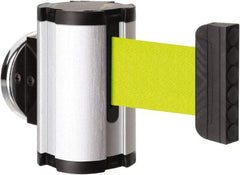 Lavi Industries - 3-1/2" High x 2-1/2" Long x 2-1/2" Wide Magnetic Wall Mount Barrier - Aluminum, Satin Chrome Finish, Satin Aluminum, Use with Magnetic Wall Mount Barriers - Americas Industrial Supply