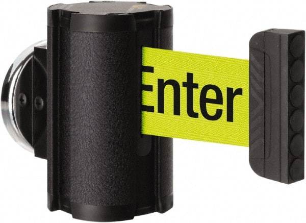 Lavi Industries - 3-1/2" High x 2-1/2" Long x 2-1/2" Wide Magnetic Wall Mount Barrier - Aluminum, Powdercoat Finish, Black, Use with Magnetic Wall Mount Barriers - Americas Industrial Supply