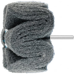 PFERD - 4" Diam x 2" Face Width, Silicon Carbide Nonwoven Mounted Flap Wheel - 1/4" Shank Mount, 180 Grit, 6,000 Max RPM - Americas Industrial Supply