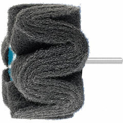 PFERD - 4" Diam x 2" Face Width, Silicon Carbide Nonwoven Mounted Flap Wheel - 1/4" Shank Mount, 280 Grit, 6,000 Max RPM - Americas Industrial Supply