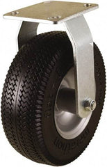 Marathon Industries - 8" Diam x 3-19/64" Wide x 10" OAH Top Plate Mount Rigid Caster - Polyurethane, 275 Lb Capacity, 4 x 4-1/2" Plate - Americas Industrial Supply