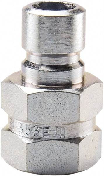 Parker - 1/8 NPTF Steel Hydraulic Hose Female Pipe Thread Nipple - 200 psi, 3 GPM, Series Moldmate - Americas Industrial Supply