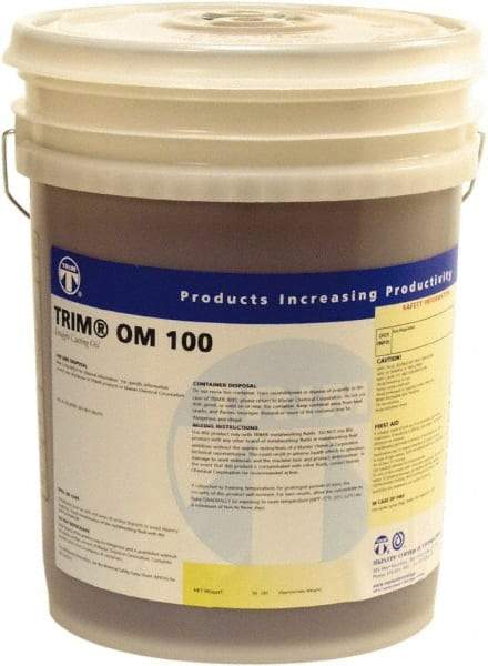 Master Fluid Solutions - Trim OM 100, 5 Gal Pail Cutting & Grinding Fluid - Straight Oil, For Cutting, Grinding - Americas Industrial Supply