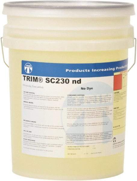 Master Fluid Solutions - Trim SC230 nd, 5 Gal Pail Cutting & Grinding Fluid - Semisynthetic, For Cutting, Grinding - Americas Industrial Supply