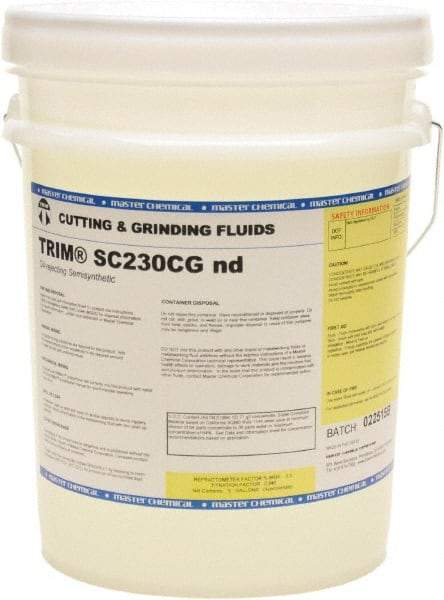 Master Fluid Solutions - Trim SC230CG nd, 5 Gal Pail Cutting & Grinding Fluid - Semisynthetic, For Cutting, Grinding - Americas Industrial Supply