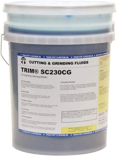 Master Fluid Solutions - Trim SC230CG, 5 Gal Pail Cutting & Grinding Fluid - Semisynthetic, For Cutting, Grinding - Americas Industrial Supply