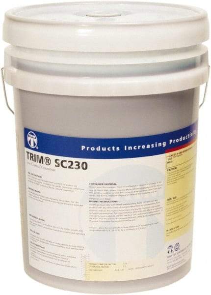 Master Fluid Solutions - Trim SC230, 5 Gal Pail Cutting & Grinding Fluid - Semisynthetic, For Cutting, Grinding - Americas Industrial Supply