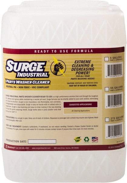 Surge Industrial - 5 Gal Pail Parts Washer Fluid - Water-Based - Americas Industrial Supply